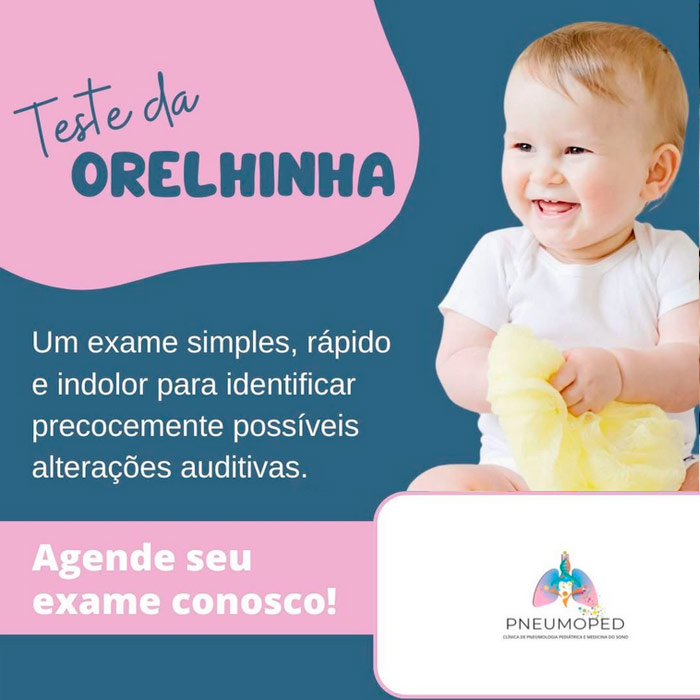 Teste orelhinha identificar alteracoes auditivas