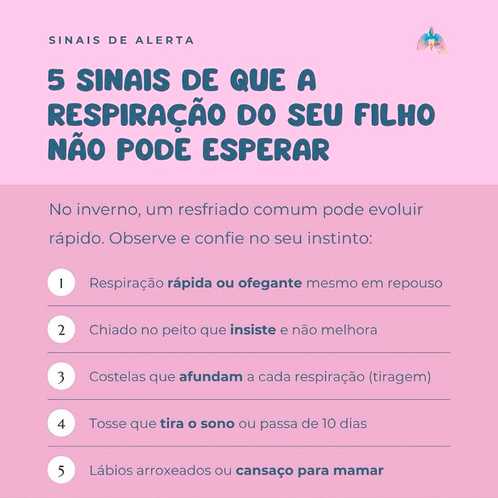 Sinais respiracao filho nao pode esperar