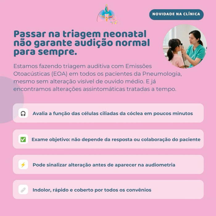 Triagem auditiva eoa pacientes pneumologia pneumoped